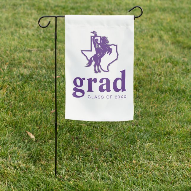 Tarleton State University Texan Rider | Texas Map Garden Flag (In SItu)