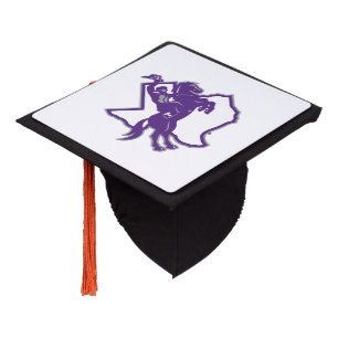 Tarleton State University Texan Rider   Texas Map Graduation Cap Topper