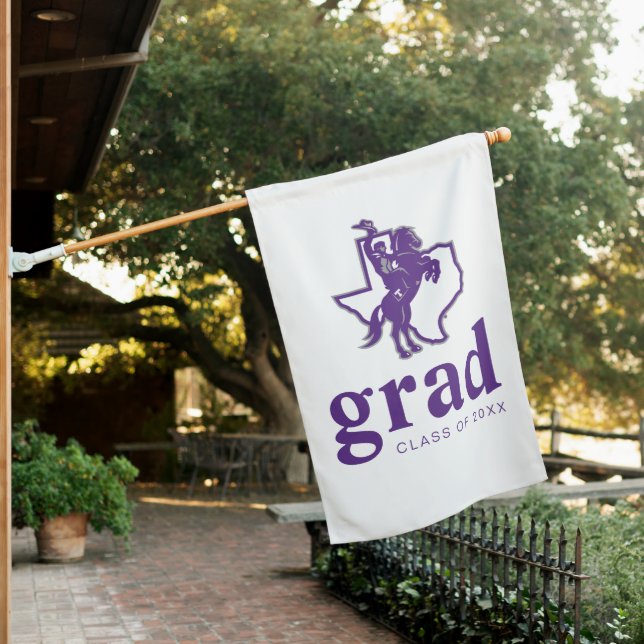 Tarleton State University Texan Rider | Texas Map House Flag (In SItu)