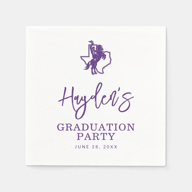 Tarleton State University Texan Rider | Texas Map Napkins (Front)