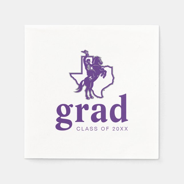 Tarleton State University Texan Rider | Texas Map Napkins (Front)