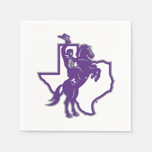 Tarleton State University Texan Rider Texas Map Napkins