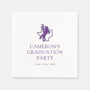 Tarleton State University Texan Rider Texas Map Napkins