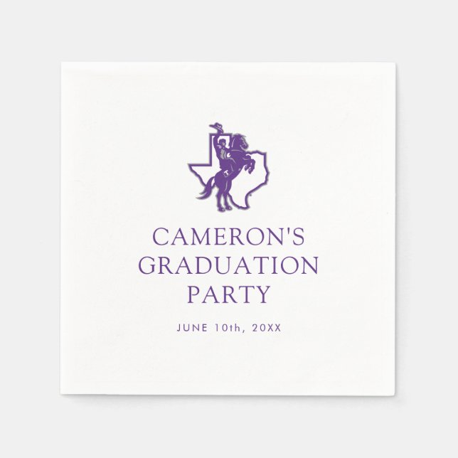 Tarleton State University Texan Rider | Texas Map Napkins (Front)