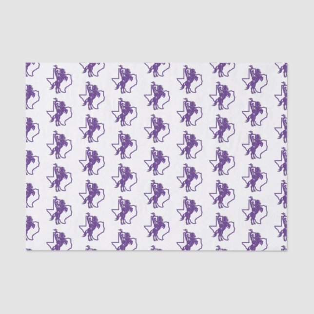 Tarleton State University Texan Rider | Texas Map Tissue Paper (Front)