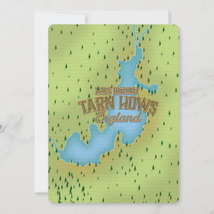 Tarn Hows, lake district, travel map.