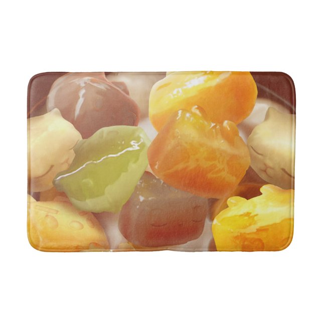 Taro Ball Delight: Iron T Taiwanese Dessert Bath Mat (Front)