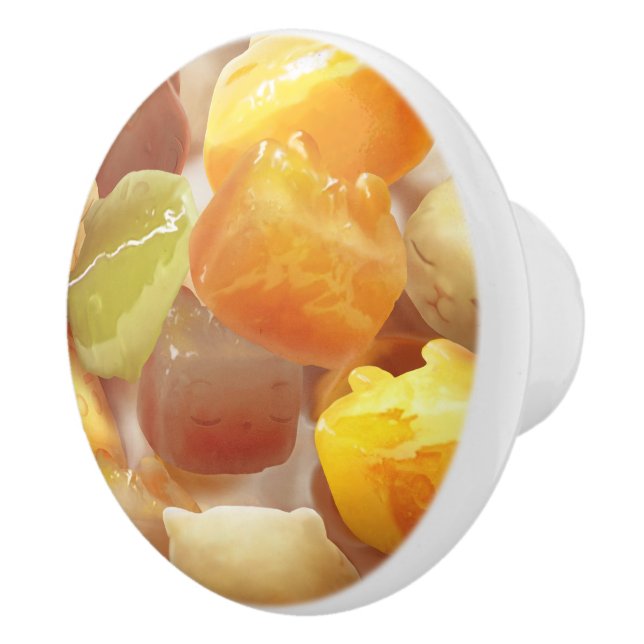 Taro Ball Delight: Iron T Taiwanese Dessert Ceramic Knob (Right)
