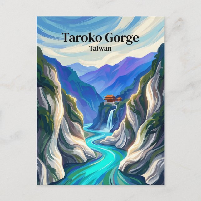 Taroko Gorge Taiwan Postcard (Front)