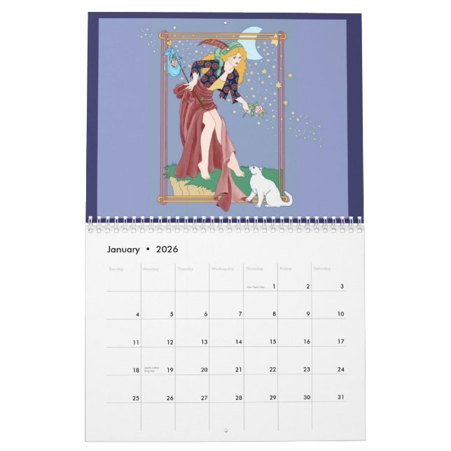 Tarot and other Imaginings Calendar (Jan 2026)