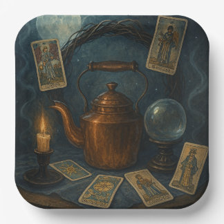 Tarot and Tea Paper Plates