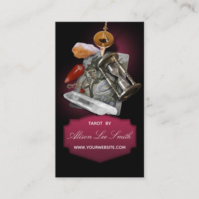 Tarot, astrology, Astrologer Business Card (Front)