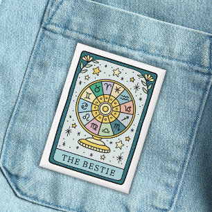 Tarot Baby Shower Best Friend Button
