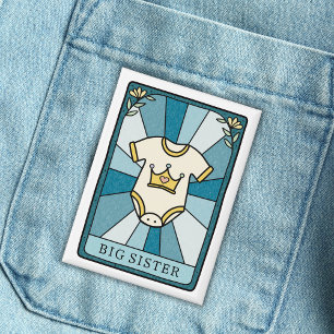 Tarot Baby Shower Big Sister Button