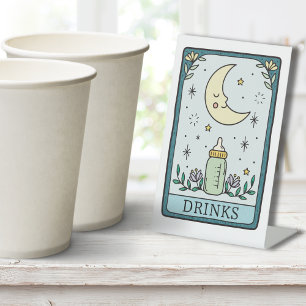 Tarot Baby Shower Drinks Table Pedestal Sign