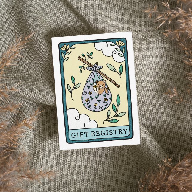 Tarot Baby Shower Gift Registry Enclosure Card (Creator Uploaded)