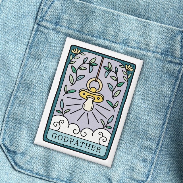 Tarot Baby Shower Godfather Button (Creator Uploaded)