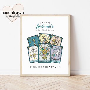 Tarot Baby Shower Party Favor Frameable Table Sign