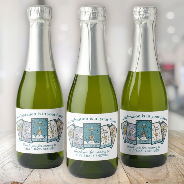 Tarot Baby Shower Sparkling Wine Label (Creator Uploaded)