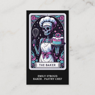 Tarot Baker Black Business Card