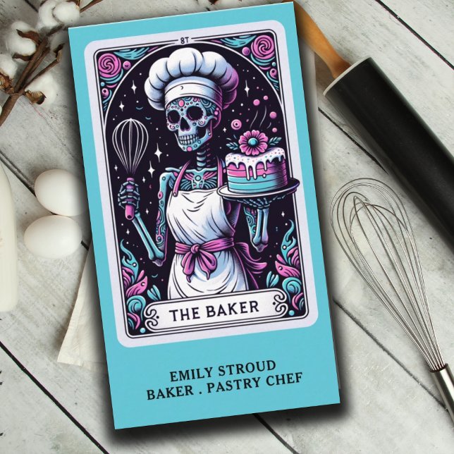 Tarot Baker Pastry Chef Dessert Caterer Business Card (Creator Uploaded)
