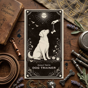 Tarot Boho Mystical Dog Trainer Business Card