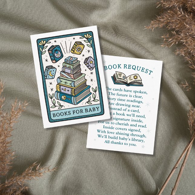 Tarot Books for Baby Shower Book Request Enclosure Card (Creator Uploaded)