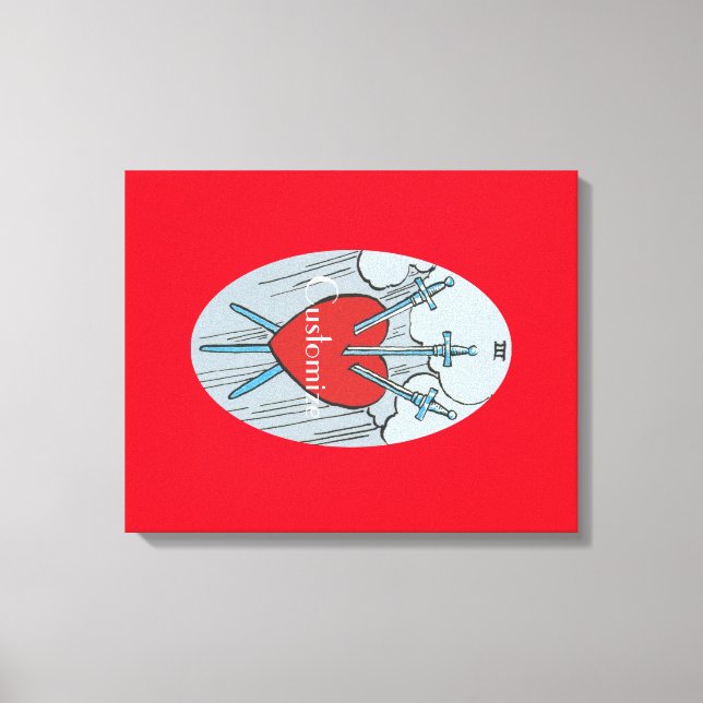 Tarot Card 3 Swords Thunder_Cove  Canvas Print (Front)