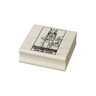Tarot Card: Ace of Cups: Personalized Text Rubber Stamp