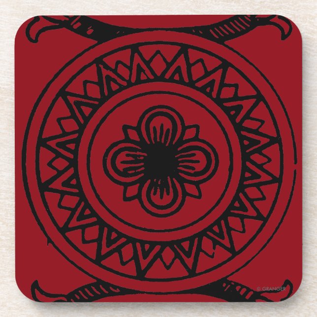 Tarot Card: Ace Of Pences Beverage Coaster (Front)