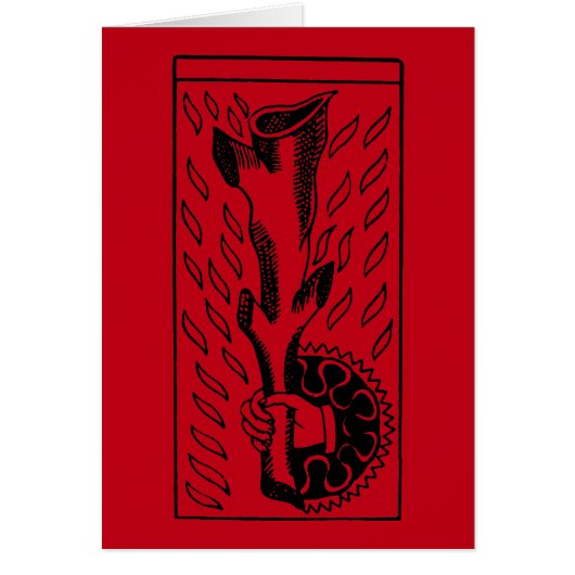 Tarot Card: Ace Of Rods Cards (Front)