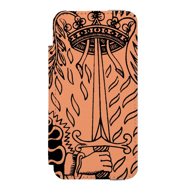 Tarot Card: Ace Of Swords Incipio iPhone Wallet Case (Folio Front)