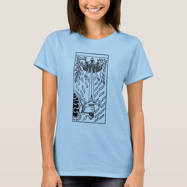 Tarot Card: Ace Of Swords T-Shirt (Front)