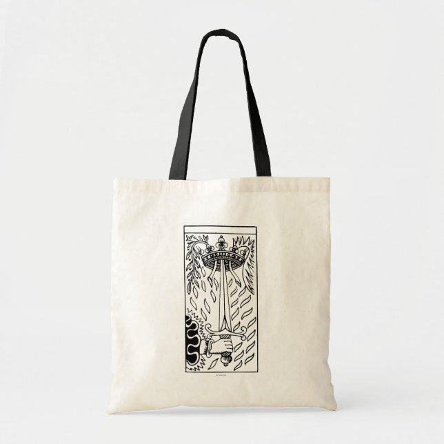 Tarot Card: Ace Of Swords Tote Bag (Front)