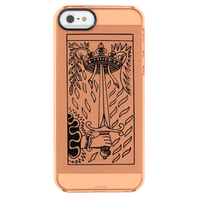 Tarot Card: Ace Of Swords Uncommon iPhone Case (Back)