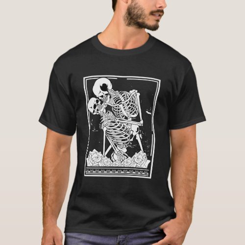 Tarot Card Astrology Skeleton Skull Horror T_Shirt