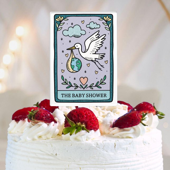 Tarot Card Baby Shower The World Cake Topper (Creator Uploaded)