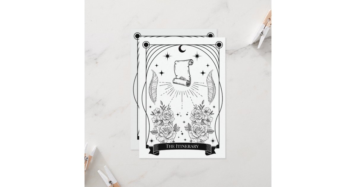 Tarot Card Bachelorette Party Itinerary | Zazzle