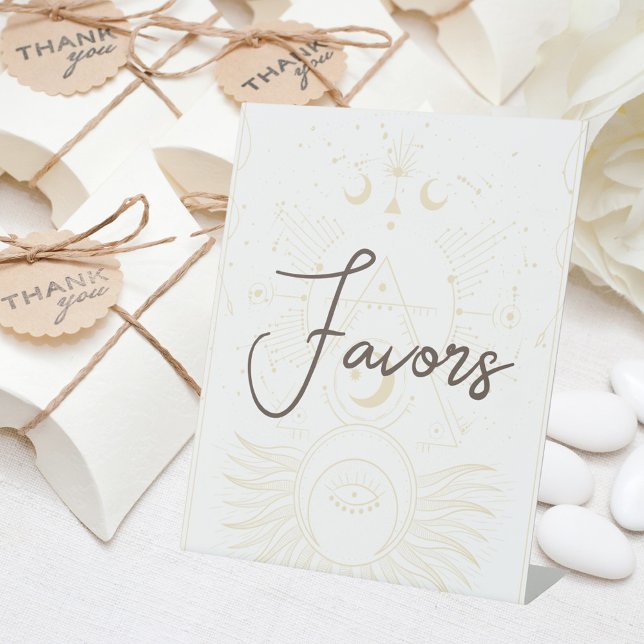 Tarot Card | Bridal Wedding | Neutral Favors Pedestal Sign (Creator Uploaded)