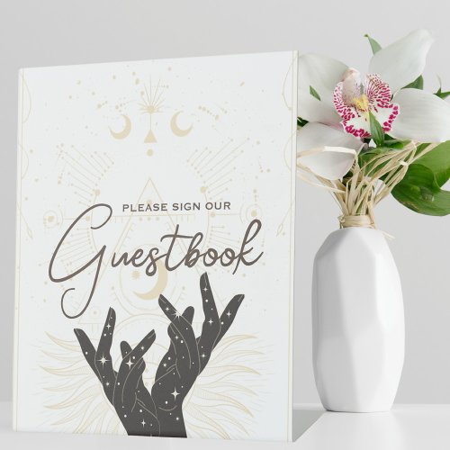 Tarot Card  Bridal Wedding  Neutral Guestbook Pedestal Sign