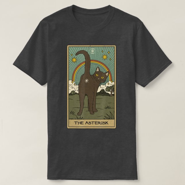 Tarot Card Cat The Asterisk Cosmic  T-Shirt (Design Front)