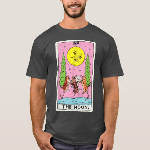 Tarot Card Crescent Moon And Cat Squad Graphic T-Shirt
