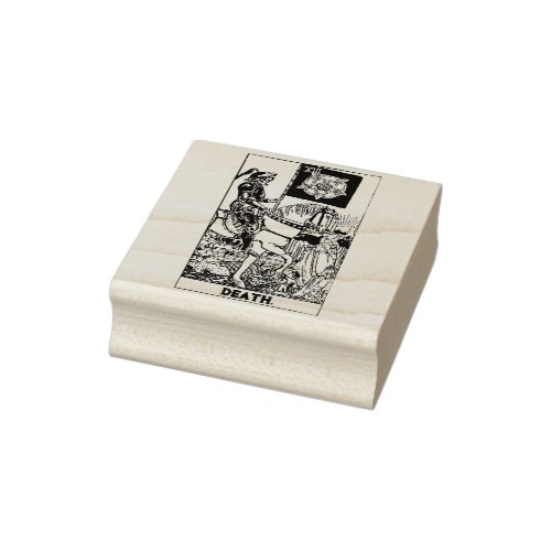 Tarot Card Death Personalized Text Rubber Stamp