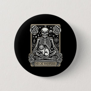 Tarot Card Emo Gothic - Occult The Cat Whisperer  Button