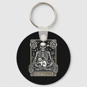 Tarot Card Emo Gothic - Occult The Cat Whisperer  Keychain