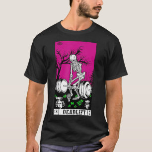 Tarot Card Funny Gym Deadlifts Workout Occult Read T-Shirt