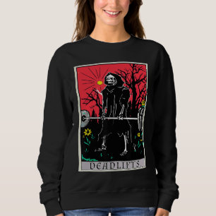 Tarot Card  Gym Deadlifts Workout Deadlift Fitness Sweatshirt