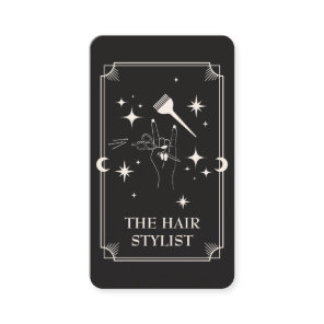 Tarot Card Hair Stylist Celestial Business Card