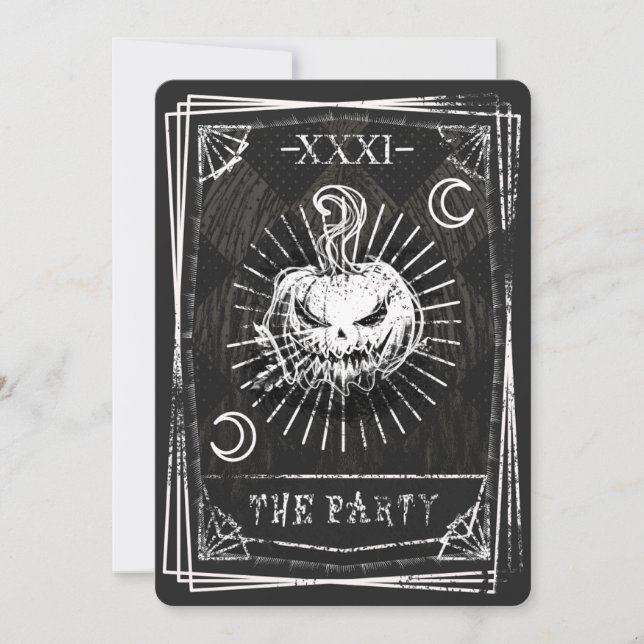 Tarot card Halloween invitation (Front)