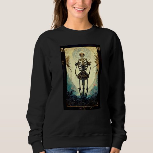 Tarot Card Halloween Occult Apparel Gothic Goth Gr Sweatshirt